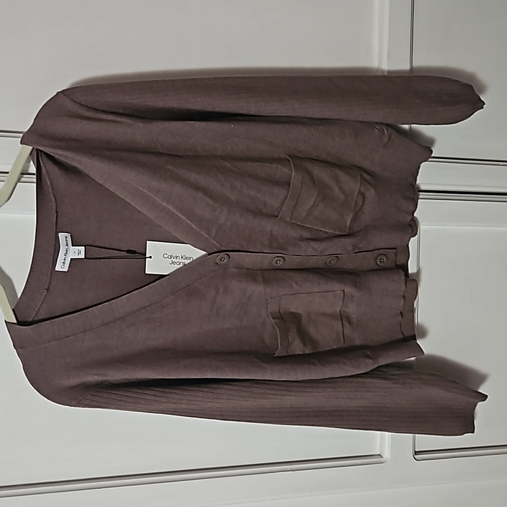 Calvin Klein women's cardigan size medium brownish color